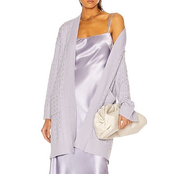 sablyn Sweaters - SABLYN Mirna Lavender Cable Knit Cardigan XS